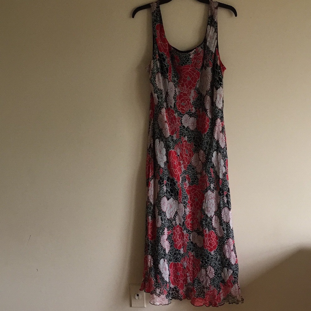 Spenser Jeremy Floral Silk Sleeveless Maxi Dress